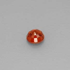 Granate espesartita naranja natural de 0,70 ct, corte redondo, VVS