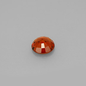 Granate espesartita naranja natural de 0,67 ct, corte redondo, VVS