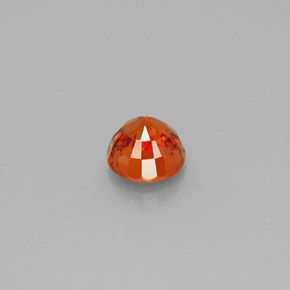 Granate espesartita naranja natural de 0,89 ct, corte redondo, VS