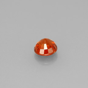 Granate espesartita naranja natural de 0,79 ct, corte redondo, VVS-VS