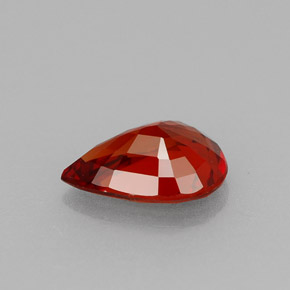Granate espesartita rojo natural de 1,03 ct, en forma de pera, VVS-VS