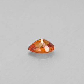 Granate espesartita naranja natural de 0,58 ct, en forma de pera, VVS-VS
