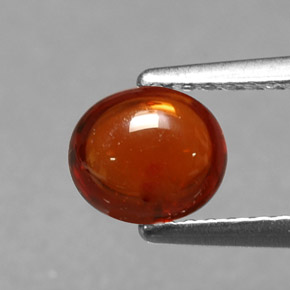 Granate espesartita naranja natural de 1,22 ct, corte óvalo, translúcido