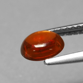 Granate espesartita naranja natural de 1,22 ct, corte óvalo, translúcido