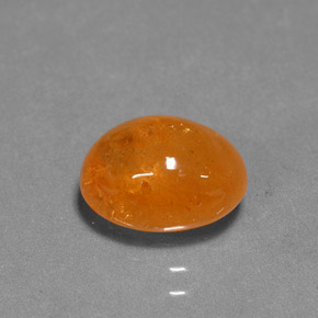Granate espesartita naranja natural de 3,94 ct, corte óvalo, translúcido