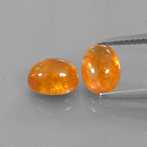 Gemas de granate espesartita naranja natural de  ct, transparente, transparente / translúcido