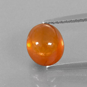Granate espesartita naranja natural de 3,16 ct, transparente, transparente / translúcido