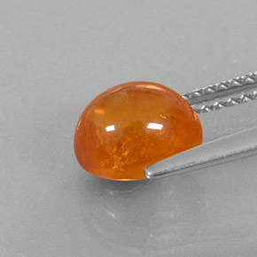 Granate espesartita naranja natural de 3,16 ct, transparente, transparente / translúcido