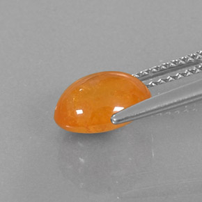 Granate espesartita naranja natural de 3,18 ct, transparente, transparente / translúcido