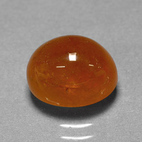 Granate espesartita naranja natural de 4,46 ct, corte óvalo, translúcido