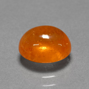 Granate espesartita naranja natural de 3,06 ct, corte óvalo, translúcido