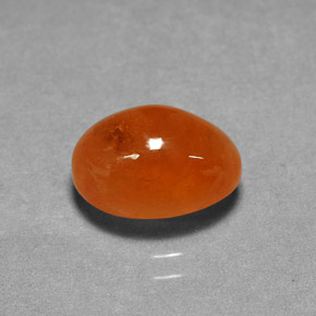 Granate espesartita naranja natural de 4,74 ct, corte óvalo, translúcido