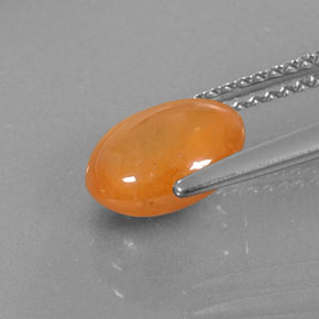 Granate espesartita naranja natural de 2,92 ct, transparente, transparente / translúcido