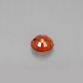 Granate espesartita naranja natural de 0,64 ct, corte redondo, VS