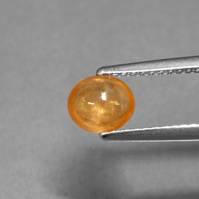 Granate espesartita naranja natural de 1,01 ct, transparente, transparente / translúcido