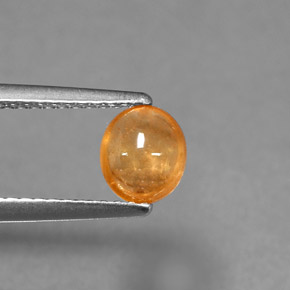 Granate espesartita naranja natural de 1,01 ct, transparente, transparente / translúcido