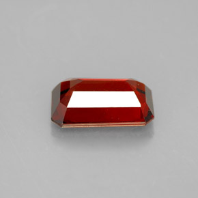 Granate espesartita naranja natural de 3,31 ct, corte esmeralda, VS