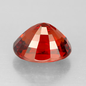 Granate espesartita rojo natural de 3,18 ct, corte óvalo, VVS-VS