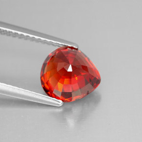Granate espesartita naranja natural de 3,32 ct, en forma de pera, VVS-VS