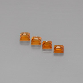 Gemas de granate espesartita naranja natural de  ct, cuadrado, VS