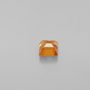 Granate espesartita naranja natural de 0,33 ct, cuadrado, VS