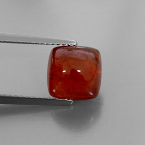 Hilo de espesartita Naranja natural de 5.59 ct, Transparente, Transparente / Translúcido