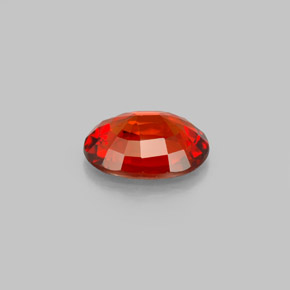 Granate espesartita rojo natural de 2,17 ct, corte óvalo, VVS-VS