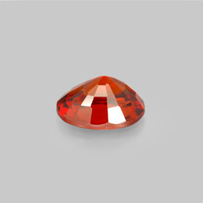 Granate espesartita rojo natural de 2,49 ct, corte óvalo, VS