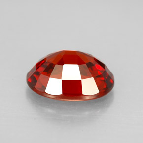 Granate espesartita rojo natural de 3,77 ct, corte óvalo, VS