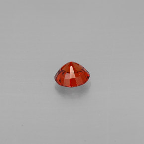 Granate espesartita naranja natural de 0,80 ct, corte redondo, VVS