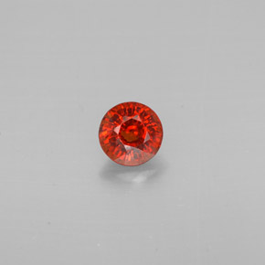 Granate espesartita naranja natural de 0,85 ct, corte redondo, VVS