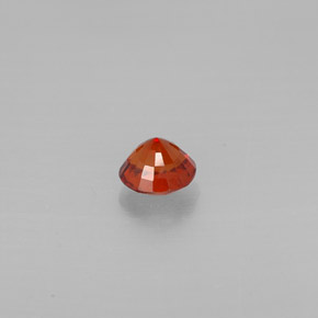 Granate espesartita naranja natural de 0,85 ct, corte redondo, VVS