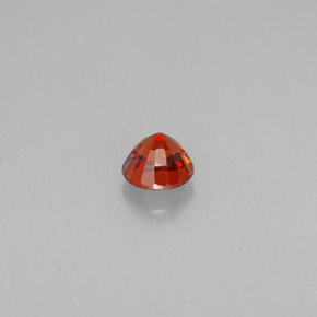 Granate espesartita naranja natural de 0,86 ct, corte redondo, VVS-VS