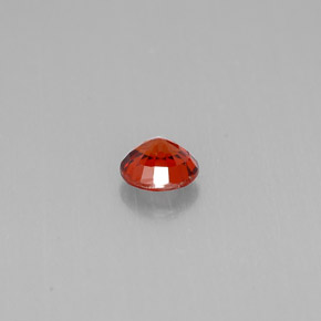 Granate espesartita naranja natural de 0,80 ct, corte redondo, VVS-VS
