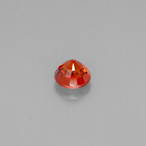 Granate espesartita naranja natural de 1,12 ct, corte redondo, VVS-VS