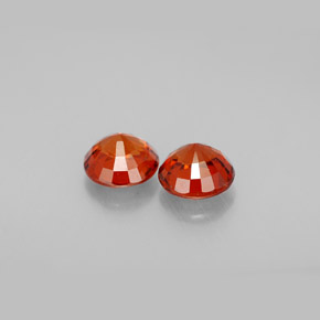 Gemas de granate espesartita naranja natural de  ct, corte redondo, VVS-VS
