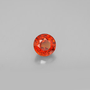 Granate espesartita naranja natural de 0,92 ct, corte redondo, VVS-VS