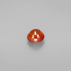 Granate espesartita naranja natural de 0,92 ct, corte redondo, VVS-VS