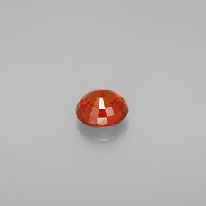Granate espesartita naranja natural de 0,87 ct, corte redondo, VVS-VS