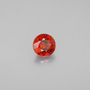 Granate espesartita naranja natural de 0,89 ct, corte redondo, VVS-VS
