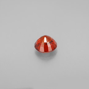 Granate espesartita naranja natural de 0,89 ct, corte redondo, VVS-VS