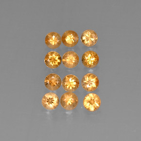 Gemas de Hilo de espesartita Naranja natural de  ct, Corte Redondo, VVS-VS