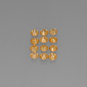 Gemas de Hilo de espesartita Naranja natural de  ct, Corte Redondo, VVS-VS