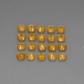 Gemas de granate espesartita naranja natural de  ct, corte redondo, VVS-VS