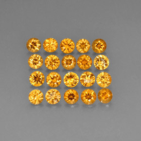 Gemas de granate espesartita naranja natural de  ct, corte redondo, VVS-VS