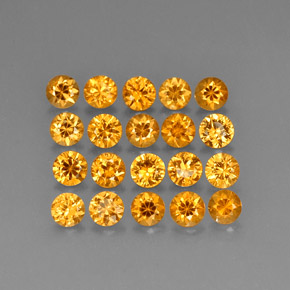 Gemas de granate espesartita naranja natural de  ct, corte redondo, VVS-VS