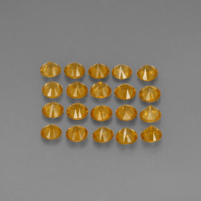 Gemas de granate espesartita naranja natural de  ct, corte redondo, VVS-VS