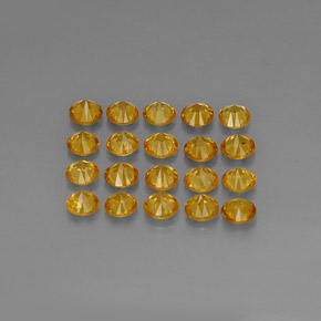 Gemas de granate espesartita naranja natural de  ct, corte redondo, VVS-VS