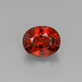Granate espesartita naranja natural de 2,43 ct, corte óvalo, VVS-VS