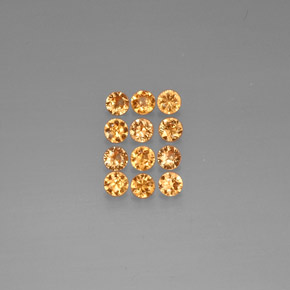 Gemas de granate espesartita naranja natural de  ct, corte redondo, VVS-VS